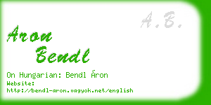aron bendl business card